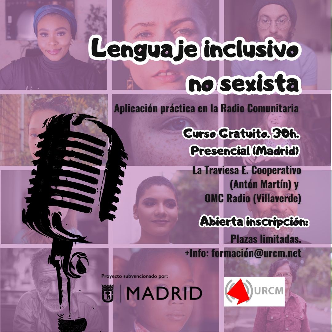 URCM: curso «Lenguaje inclusivo y no sexista. Aplicación práctica en las radios comunitarias»