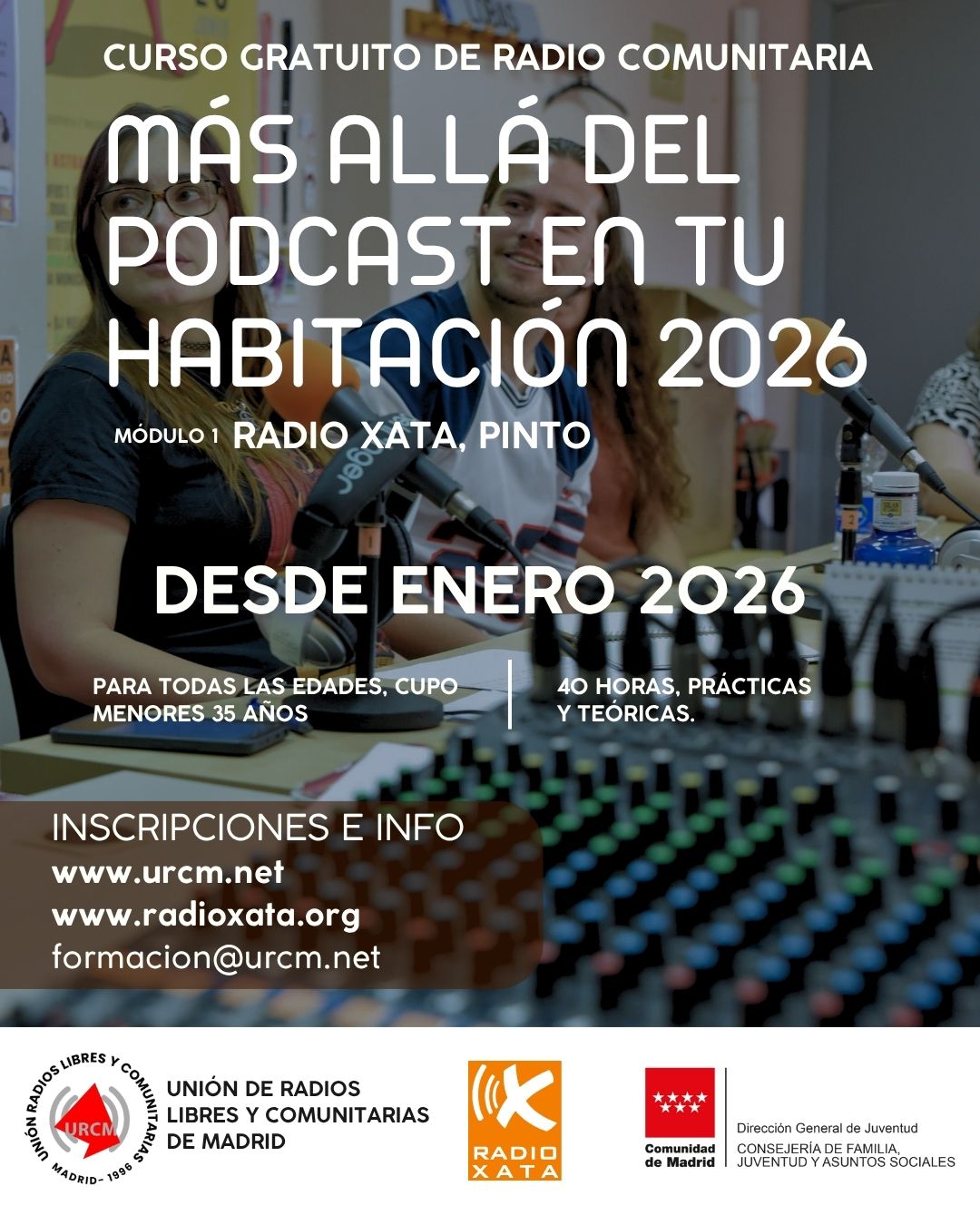 Curso gratuito «Más allá del podcast en tu habitación» enero 2026