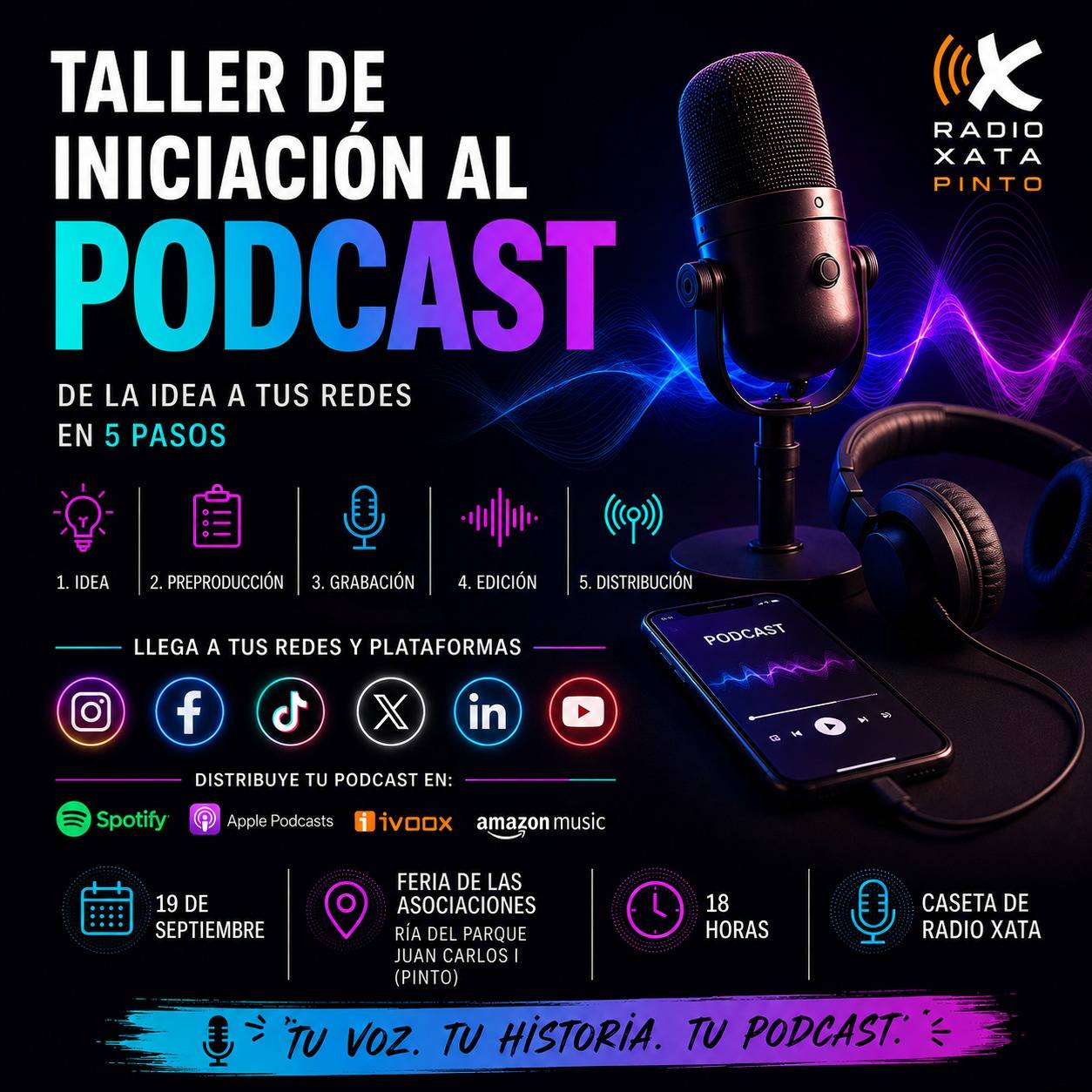 Taller gratuito de iniciación al podcast
